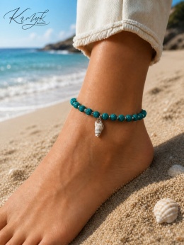 Kamykbijoux.pl – blansoletka na nogę, SUP, surf, bransoletka Kamyk Bijoux, biżuteria , zawieszka z żywicy epoksydowej handmade