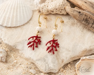 Kolczyki RED CORAL HARMONY