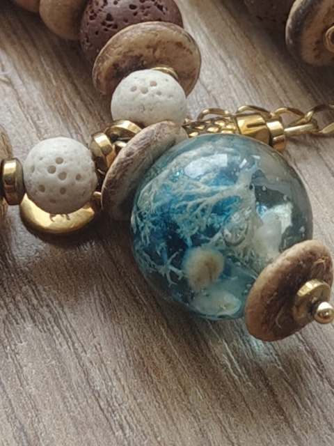 Kamykbijoux.pl – naszyjnik Kamyk Bijoux,wisiorek z żywicy epoksydowej, naszyjnik handmade, naszyjnik ze stali chirurgicznej