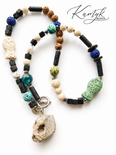 Kamykbijoux.pl – naszyjnik Kamyk Bijoux,wisiorek z żywicy epoksydowej, naszyjnik handmade, naszyjnik ze stali chirurgicznej