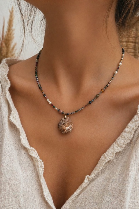 Kamykbijoux.pl – bransoletka cytryn, naszyjnik cytryn, naszyjnik Kamyk Bijoux, naszyjnik z żywicy epoksydowej handmade