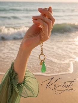 Kamykbijoux.pl – naszyjnik z kamieni , naszyjnik Kamyk Bijoux,, naszyjnik z żywicy epoksydowej handmade, SEA GLASS