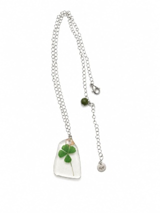 Naszyjnik SEA GLASS "NA SZCZĘŚCIE"