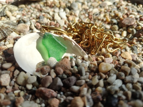 Kamykbijoux.pl – naszyjnik z kamieni , naszyjnik Kamyk Bijoux,, naszyjnik z żywicy epoksydowej handmade, SEA GLASS