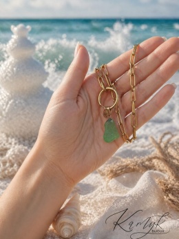 Kamykbijoux.pl – naszyjnik z kamieni , naszyjnik Kamyk Bijoux,, naszyjnik z żywicy epoksydowej handmade, SEA GLASS