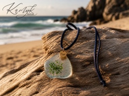 Kamykbijoux.pl –  naszyjnik Minecraft, naszyjnik Kamyk Bijoux, naszyjnik z żywicy epoksydowej handmade, sea glass